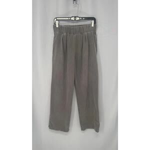 Les Tien Pants Womens Small Gray Cotton Elastic Waist Loungewear Sweatpants USA